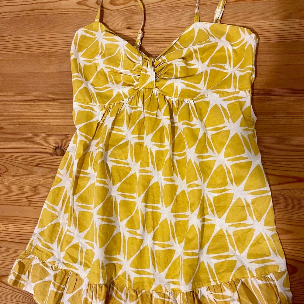 Golden yellow  & white tank top